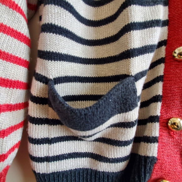 Vintage Neiman Marcus Sayres wellmore striped cardigan size 4 - Picture 6 of 11